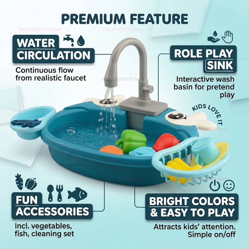 Juguete de Fregadero Interacti - Kids Toys Kitchen Set reseña y precio